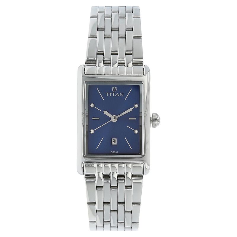 Titan Workwear Blue Dial Analog Stainless Steel Strap watch for Women - image number 0