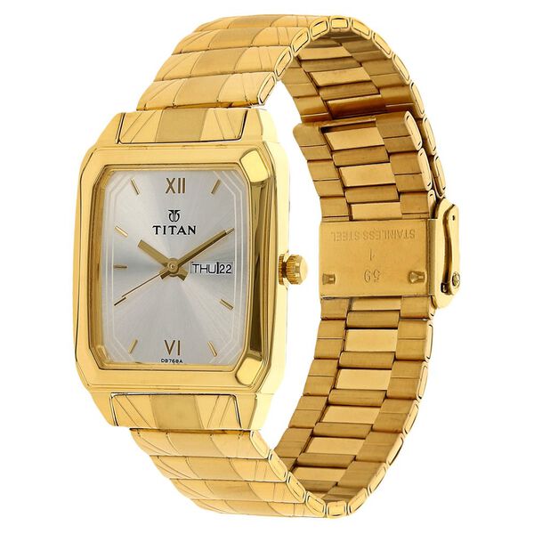 Titan Quartz Analog with Day and Date Silver Dial Stainless Steel Strap Watch for Men - image number 1