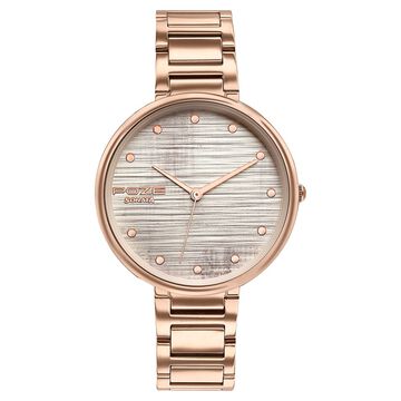 Sonata Poze Quartz Analog White Dial Stainless Steel Strap Watch For Women