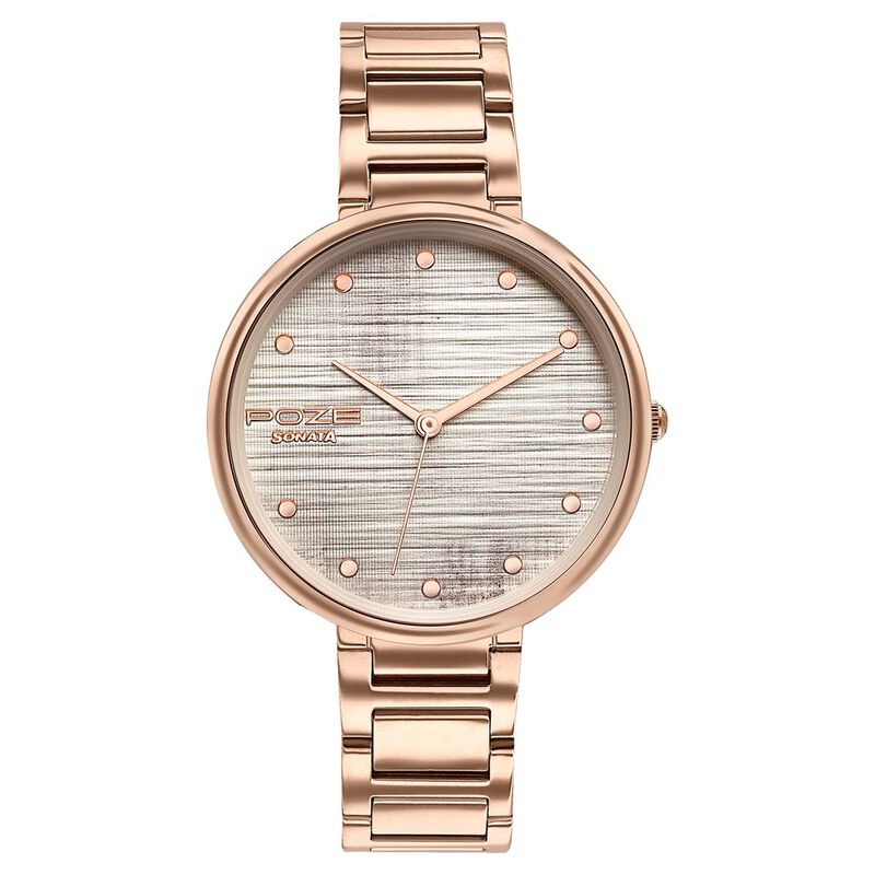 Sonata Poze Quartz Analog White Dial Watch - Image 2