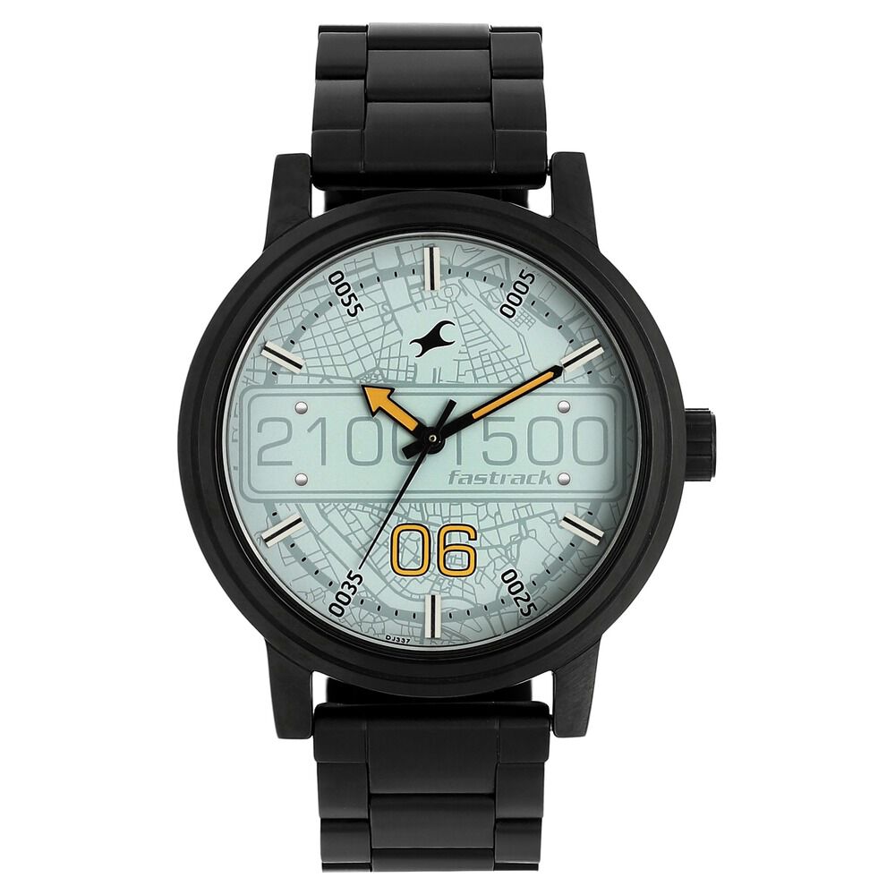 Buy Online Fastrack Road Trip Quartz Analog Grey Dial Stainless