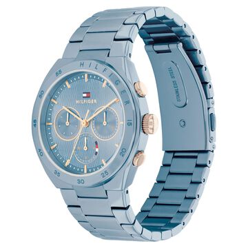 Tommy Hilfiger Quartz Multifunction Blue Dial Stainless Steel Strap Watch for Women