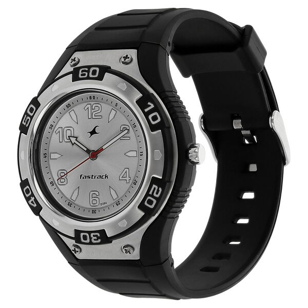 Fastrack Quartz Analog Silver Dial Plastic Strap Watch for Guys - image number 1