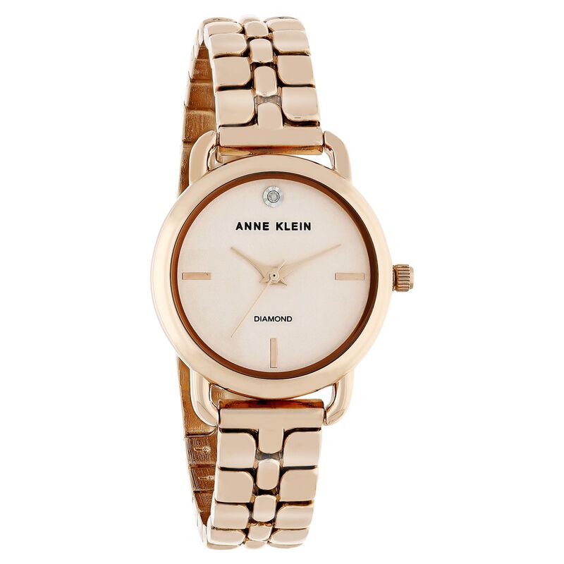 Anne Klein Quartz Analog Rose Gold Dial Metal Strap Watch for Women - image number 1
