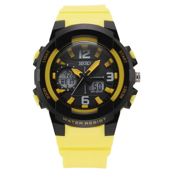 Zoop Analog Digital Watch with Black Dial & Yellow Strap for Boys Kids, from House of Titan - image number 0