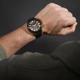 Police Quartz Multifunction Black Dial Brown Leather Strap Watch For Men - image number 4