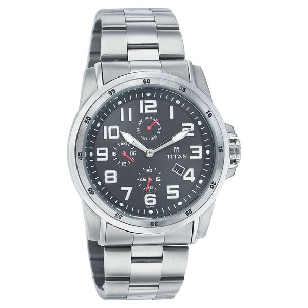 Titan Quartz Multifunction Black Dial Watch for Men - image number 0