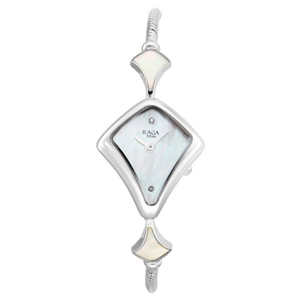 Titan Raga Silver Mother Of Pearl Dial Analog Sterling Silver Strap watch for Women - image number 2