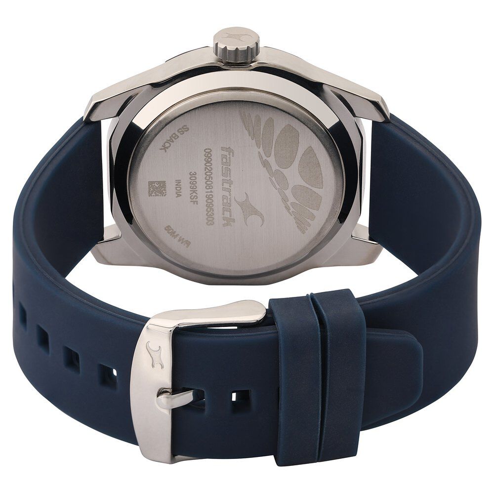 Buy Online Fastrack Quartz Analog Blue Dial Plastic Strap Watch for Guys np3099sp05 Titan