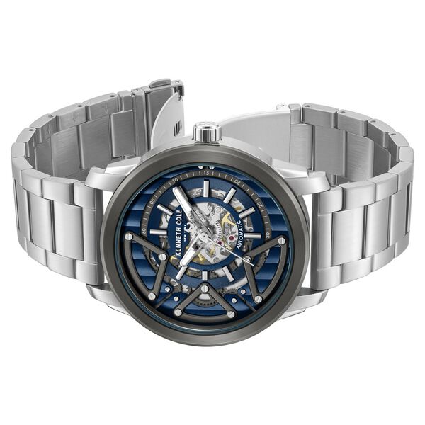 Kenneth Cole Automatic Blue Dial Silver Colour Stainless Steel Strap Watch For Men - image number 2