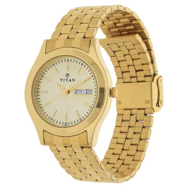 Titan Champagne Dial Analog with Day and Date watch for Men - image number 1