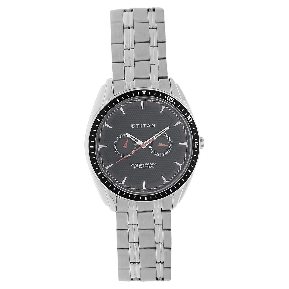Buy Online Titan Purple Black Dial Analog with Day and Date