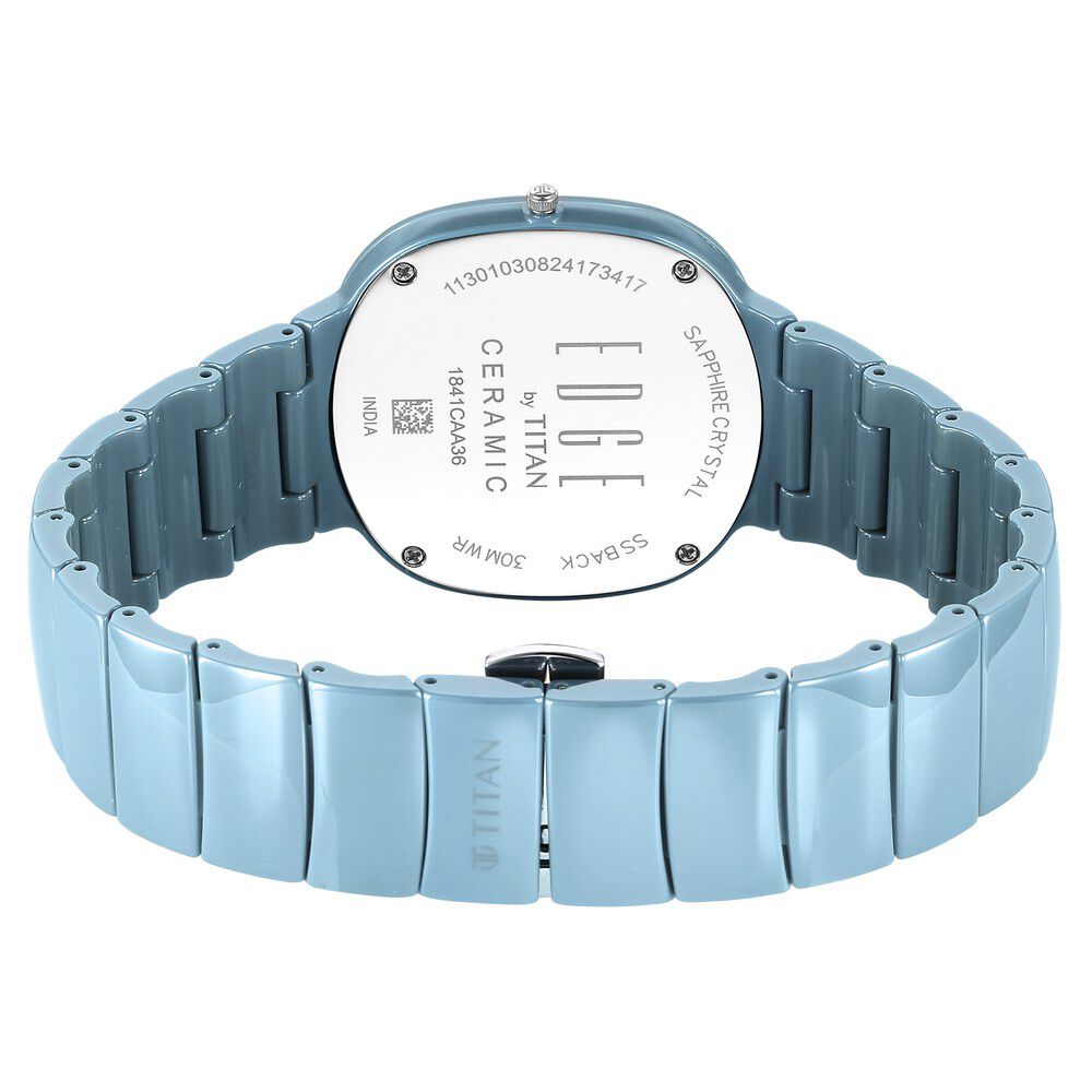 Titan watch edge blue on sale