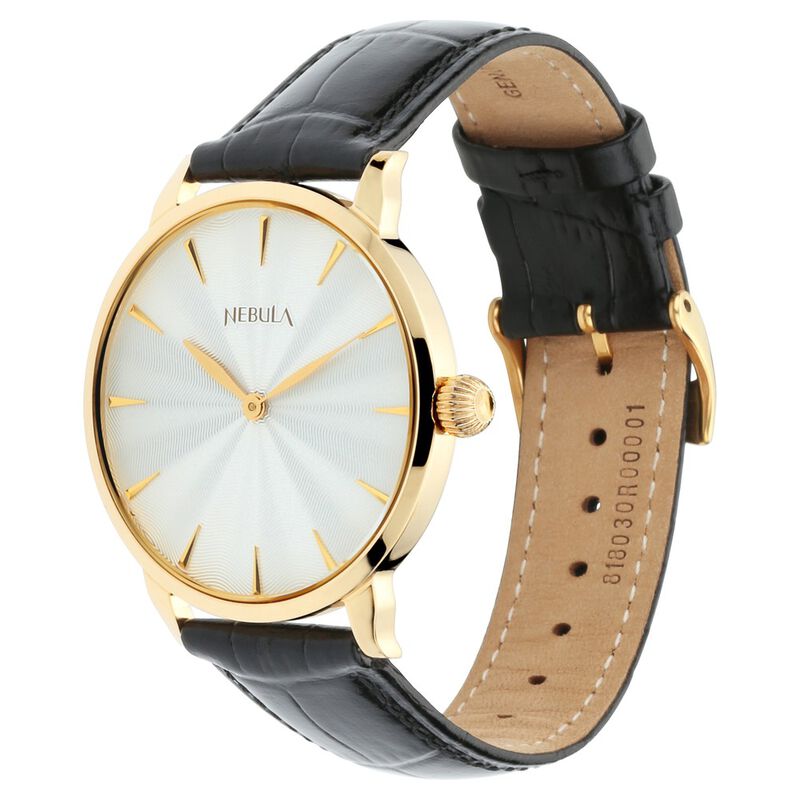 Titan Nebula Quartz Analog 18 Karat Solid Gold Watch for Men - image number 2