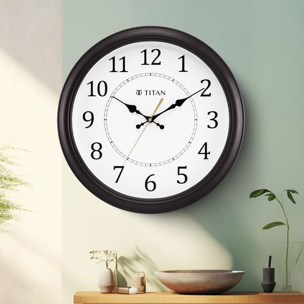 Classic White Wall Clock with Silent Sweep Technology - 42.0 cm x 42.0 cm (Large) - image number 0