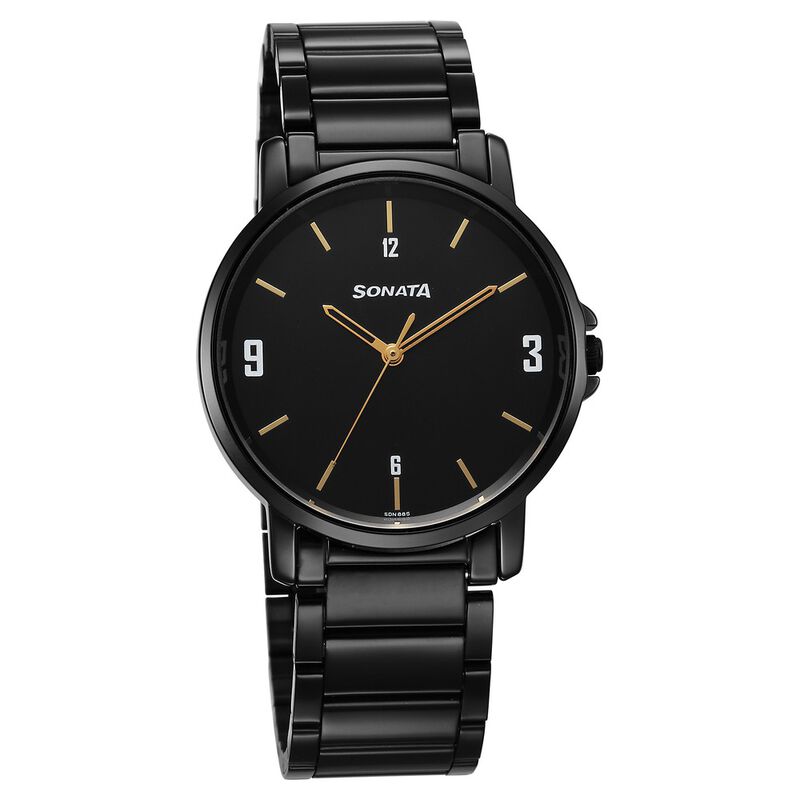 Sonata Quartz Analog Black Dial Watch for Men - image number 0