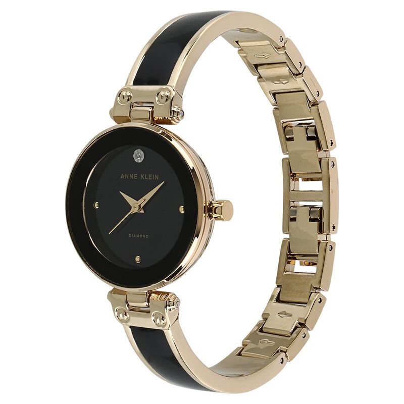Anne Klein Quartz Analog Black Dial Metal Strap Watch for Women - image number 1