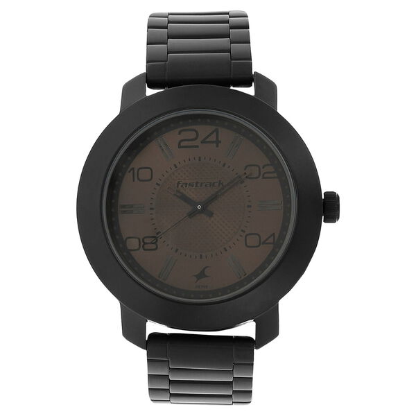 Fastrack Quartz Analog Brown Dial Stainless Steel Strap Watch for Guys - image number 0