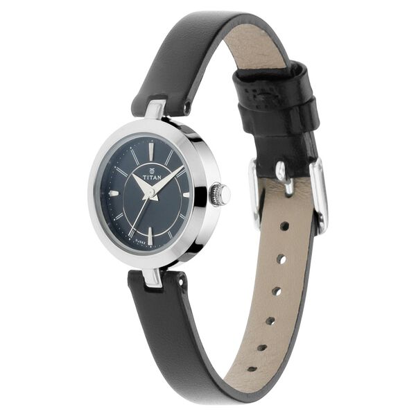 Titan Quartz Analog Black Dial Leather Strap Watch for Women - image number 2