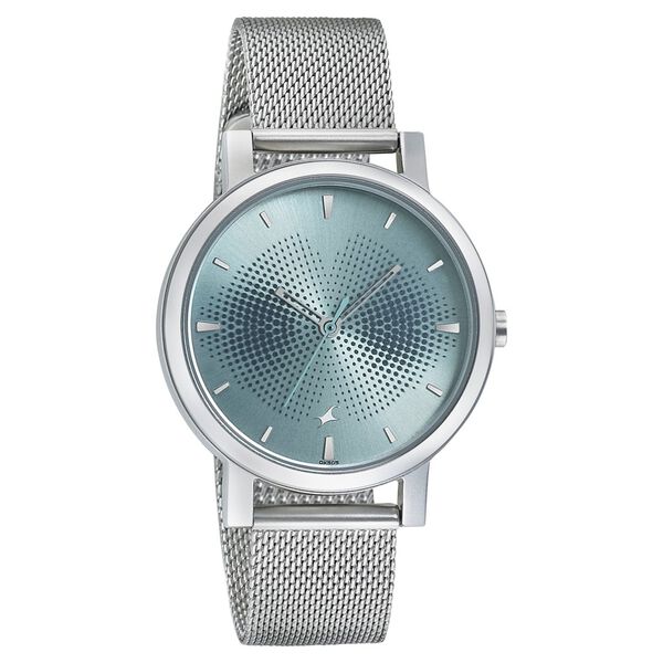 Fastrack Sunburn Quartz Analog Green Dial Metal Strap Watch for Girls - image number 0