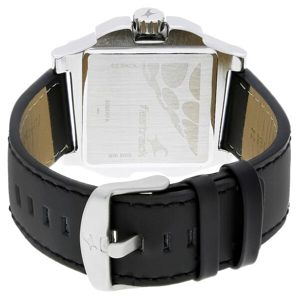 Fastrack Quartz Analog Black Dial Leather Strap Watch for Guys - image number 3