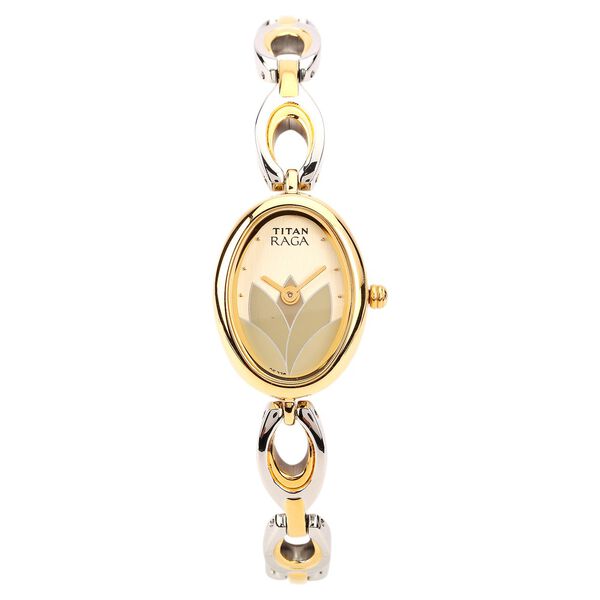 Titan Raga Champagne Dial Women Watch With Metal Strap - image number 0