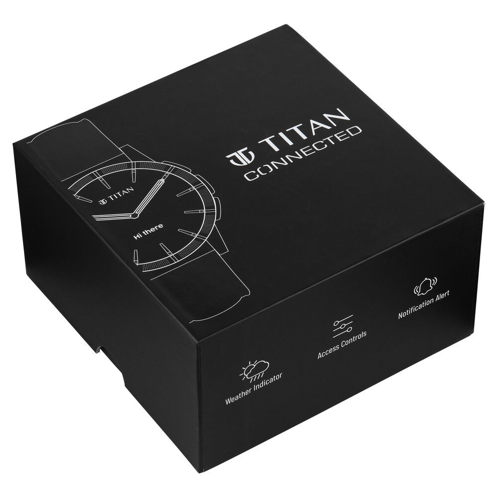 Titan connected white top dial smart watch
