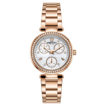 Kenneth Cole Quartz Multifunction Mother of Pearl Dial Stainless Steel Strap Watch for Women