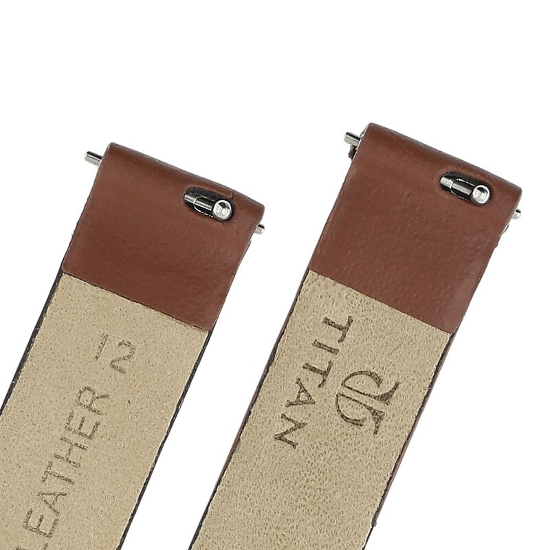 12 mm Brown Genuine Leather Strap for Women - image number 4