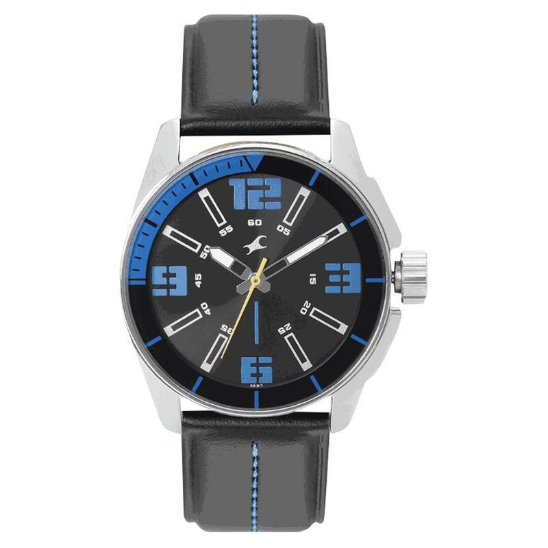 Fastrack Black Dial Quartz Analog Watch for Guys