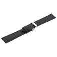 20 mm Black Genuine Leather Strap for Men - image number 3