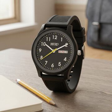 Zoop Back To School Analog Unisex Watch For Kids With Black Dial And Strap From House Of Titan