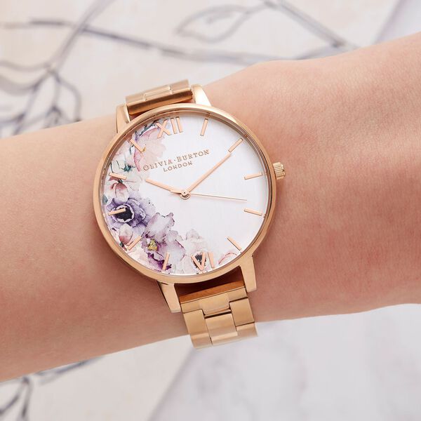 Olivia Burton Quartz Analog Multicoloured Dial Stainless Steel Strap Watch for Women - image number 3