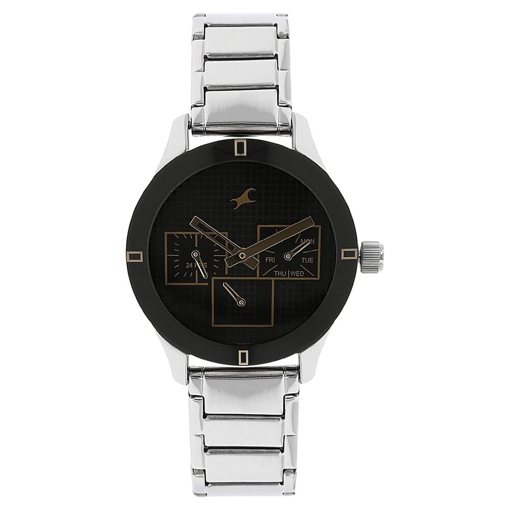 Buy Online Fastrack Quartz Multifunction Black Dial Stainless