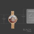 Titan Raga Glimmers Quartz Analog Mother of Pearl Dial Rose Gold Stainless Steel Strap Watch For Women - image number 3