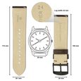 24 mm Brown Genuine Leather Strap for Men - image number 1