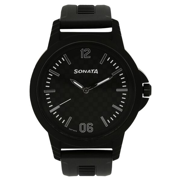 Sonata Watches 7119pp06 Buy Online Sonata Quartz Analog Black Dial