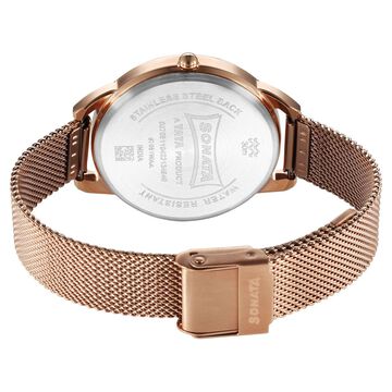 Sonata Wedding Quartz Analog Green Dial Stainless Steel Strap Watch for Women