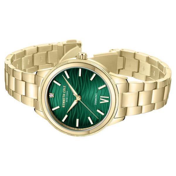 Kenneth Cole Quartz Analog Green dial Metal Strap Watch for Women - image number 2
