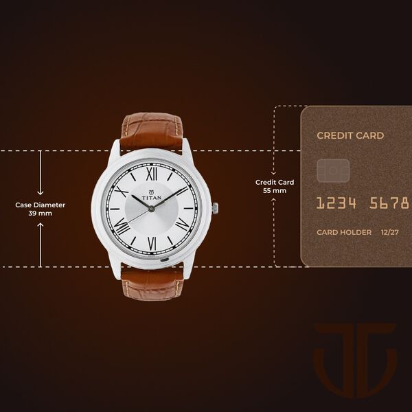 Titan Karishma Silver Dial Analog Leather Strap watch for Men - image number 2