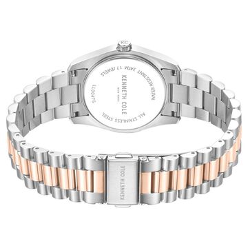 Kenneth Cole Mechanical Hand Wound Analog Mechanical Rose Gold Dial With Two Toned Stainless Steel Strap Watch For Women