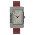 Sonata Quartz Analog Silver Dial Leather Strap Watch for Women