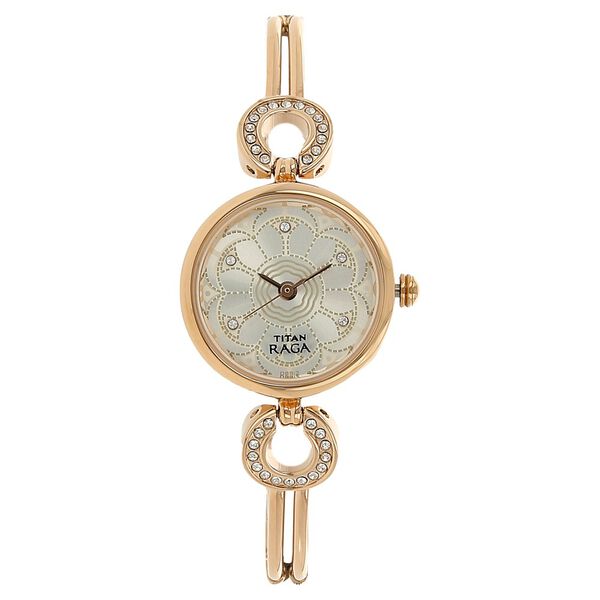 Titan Raga Weaves Silver Dial Women Watch With Metal Strap - image number 0