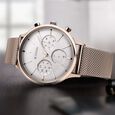 Titan Light Leathers Silver Dial Quartz Multifunction Stainless Steel Strap Watch for Men - image number 0