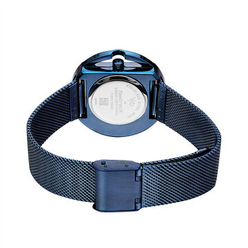 Fastrack Vyb Showstopper Quartz Analog Blue Dial Stainless Steel Strap Watch for Girls