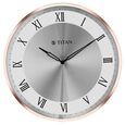 Titan Metallic Wall Clock White Dial with Silent Sweep Technology and Rose Gold Frame - 40.0 cm x 40.0 cm (Large) - image number 1