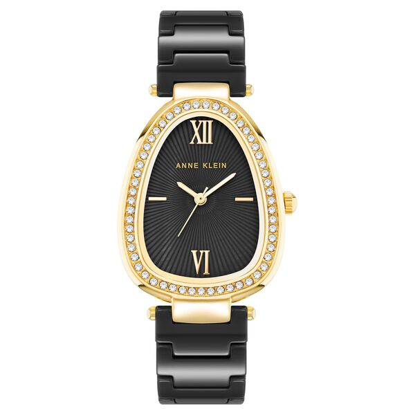 Buy Online Anne Klein Quartz Analog Black Dial Black Ceramic Strap