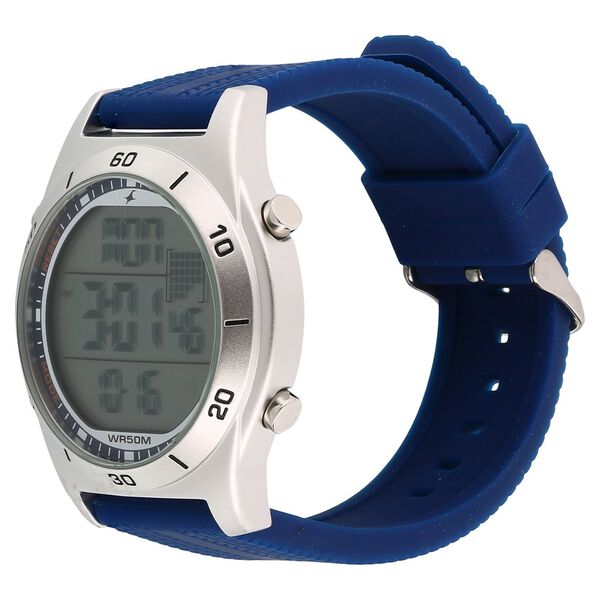 Fastrack Digital Grey Dial Silicone Strap Watch for Guys - image number 1