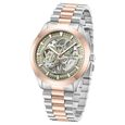 Kenneth Cole Mechanical Hand Wound Analog Mechanical Grey Dial With Two Toned Stainless Steel Strap Watch For Men - image number 1