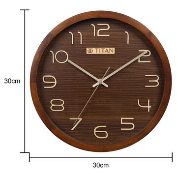 Titan Classic Wooden Wall Clock (30cm x 30cm)